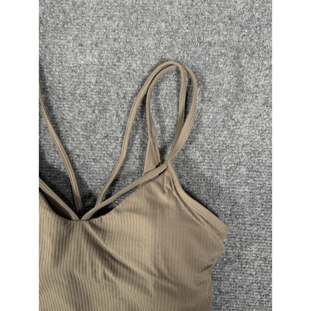 Lululemon Tank Top Womens 2 Nomad Brown Align Ribbed Strappy Cropped Athletic - Picture 2 of 16